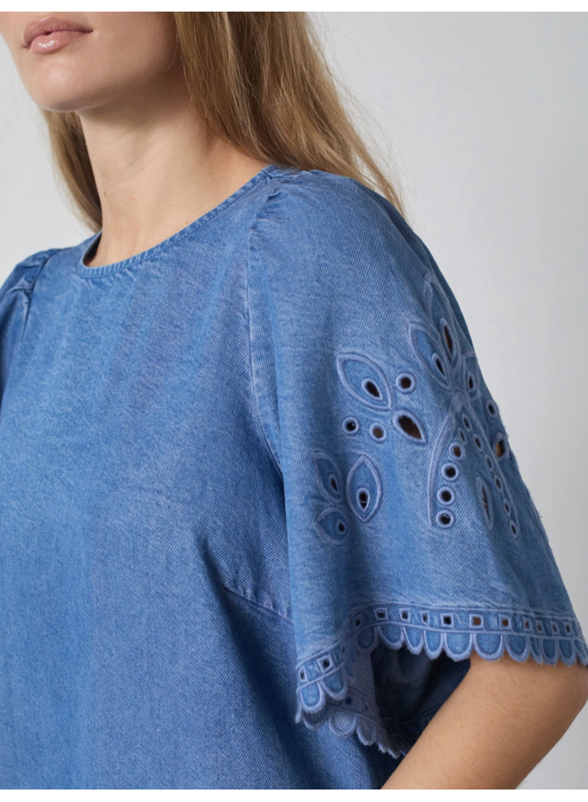 TillyCC Emb SS Blouse Co'Couture