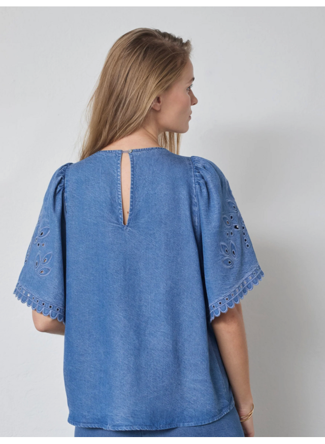 TillyCC Emb SS Blouse Co'Couture