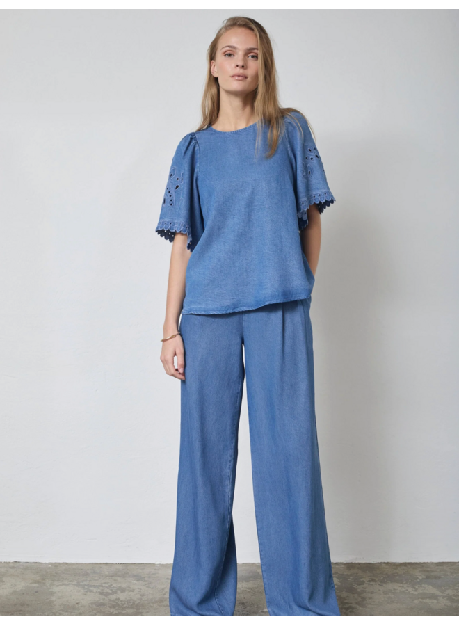 TillyCC Emb SS Blouse Co'Couture