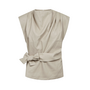 Co'Couture GittCC Pleat Top Bone