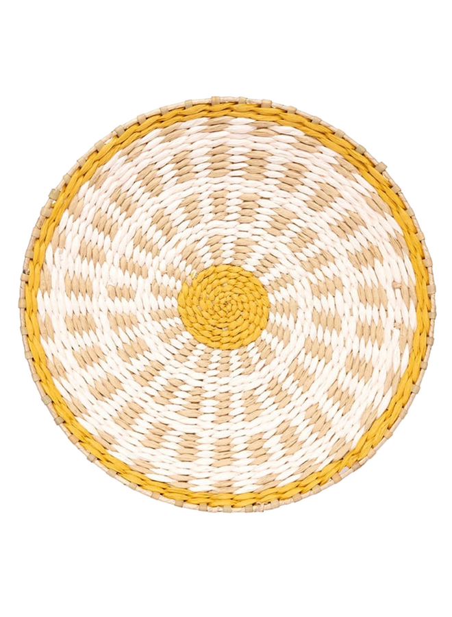 Evie wand decoratie oker