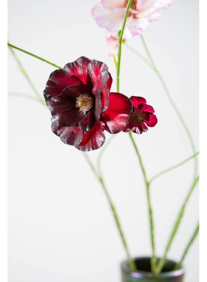 Silk-Ka LISIANTHUS TAK BORDEAUX RT 72 cm