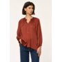 FL-CH-FELVIA-R Blouse Mahogony La Fee Maraboutee