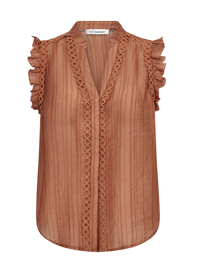 ReggieCC Frill Top Suntan Co'Couture