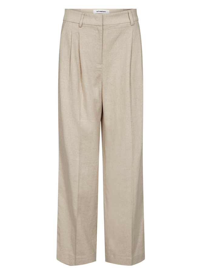 LeenaCC Linen Pleat LL Pant Bone Co'Couture