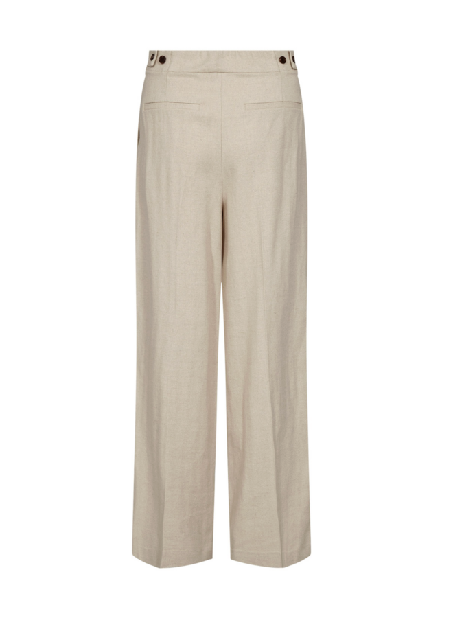 LeenaCC Linen Pleat LL Pant Bone Co'Couture