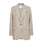 LeenaCC Linen Fitted Blazer Bone Co'Couture