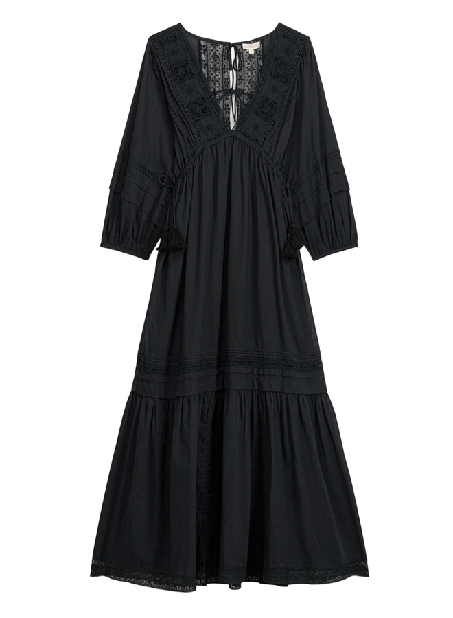 DRESS BALI COTTON VOILE Noir Louise Misha