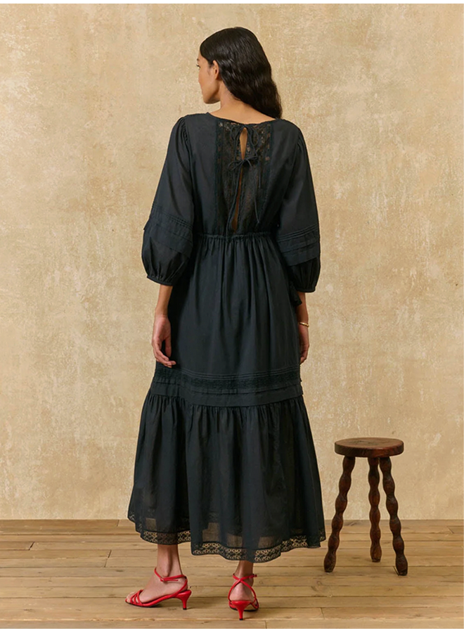 DRESS BALI COTTON VOILE Noir Louise Misha
