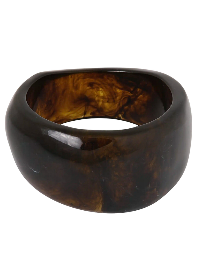 Ellen Beekmans Organische bangle bruin-zwart
