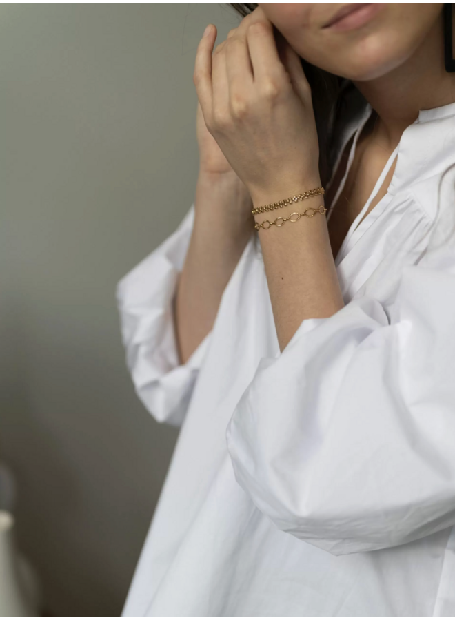 Ellen Beekmans Armband met bewerkte ovale schakel