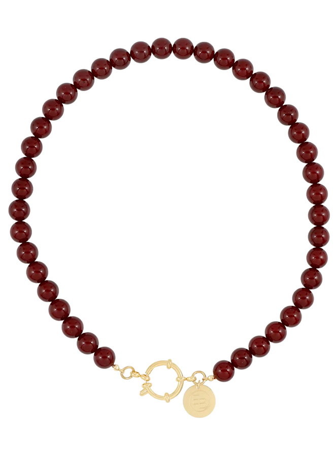 Ellen Beekmans Gemstone ketting bordeaux