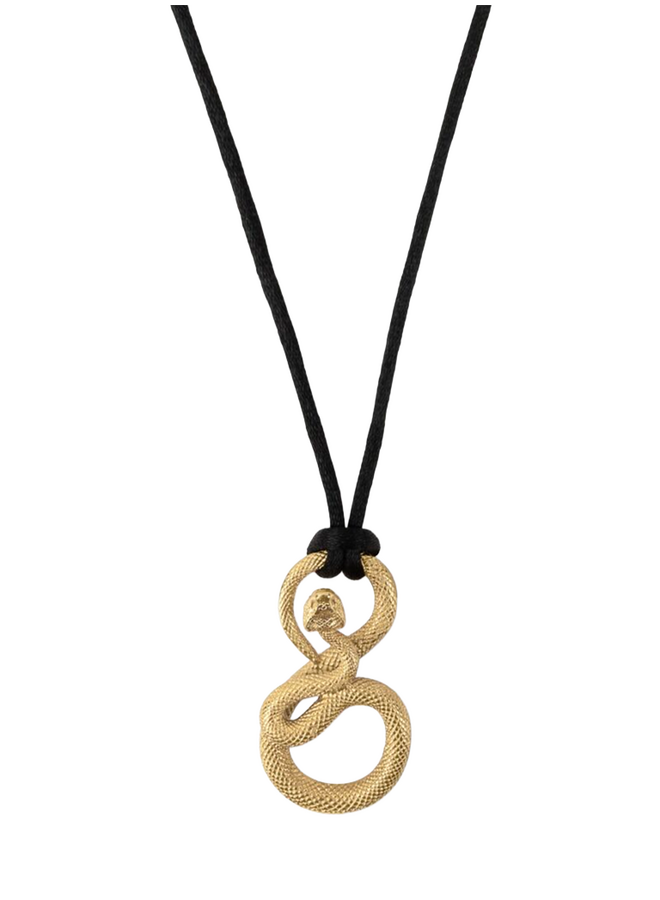 Ellen Beekmans Ketting met gouden snakehanger