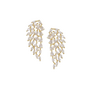Ellen Beekmans Oorstekers blad met strass (3.3cm)