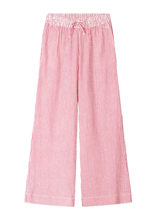 PANTS  Seersucker Red White Pom Amsterdam