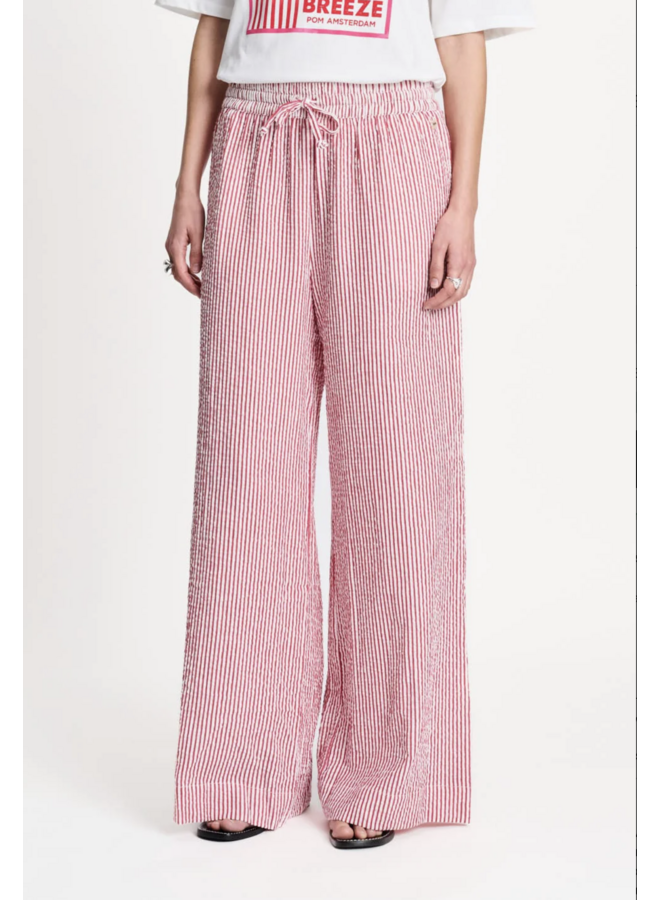 PANTS  Seersucker Red White Pom Amsterdam