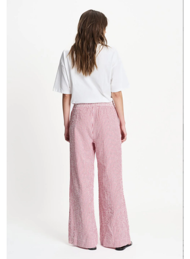 PANTS  Seersucker Red White Pom Amsterdam