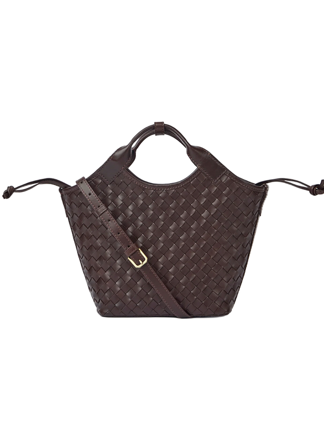 O My Bag Mara Midi Chocolate Woven Classic