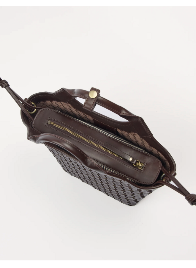 O My Bag Mara Midi Chocolate Woven Classic