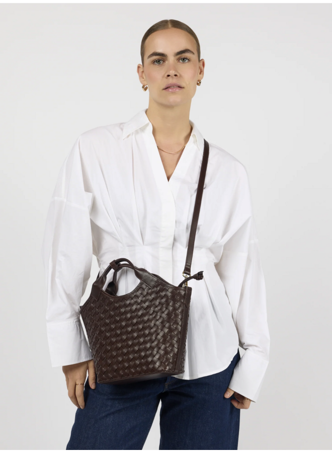 O My Bag Mara Midi Chocolate Woven Classic