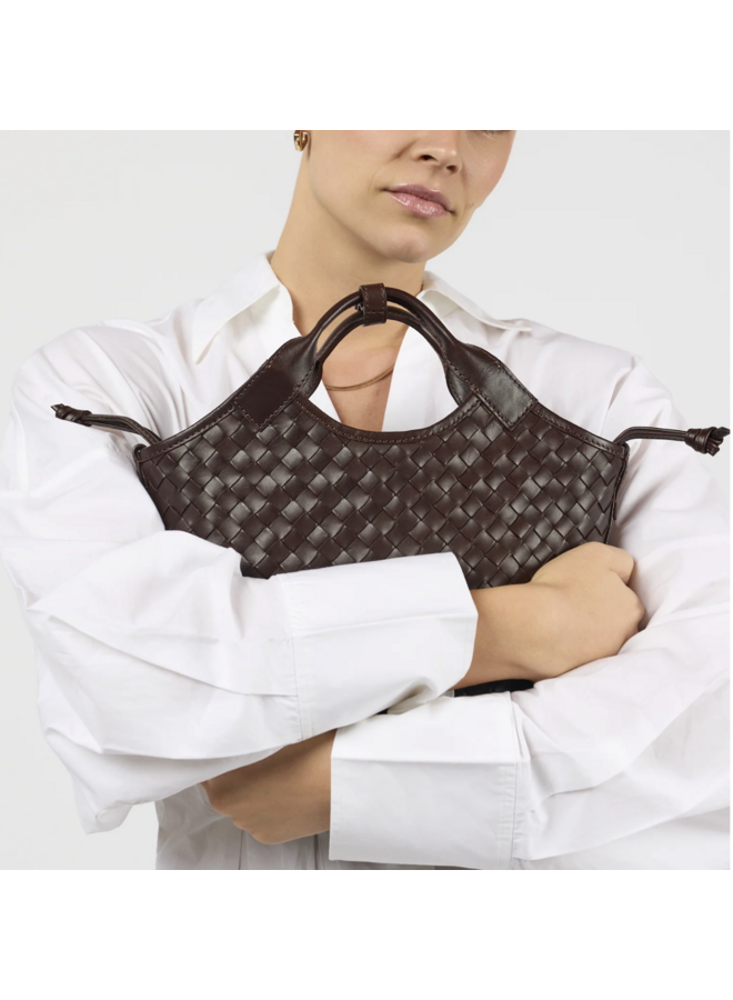 O My Bag Mara Midi Chocolate Woven Classic