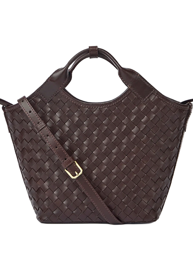 O My Bag Mara Midi Chocolate Woven Classic