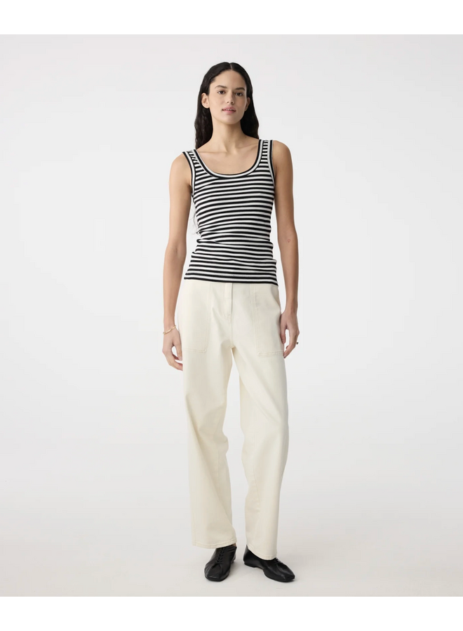 Evi Top Night Blue Stripe Knit-Ted