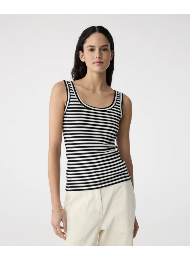 Evi Top Night Blue Stripe Knit-Ted