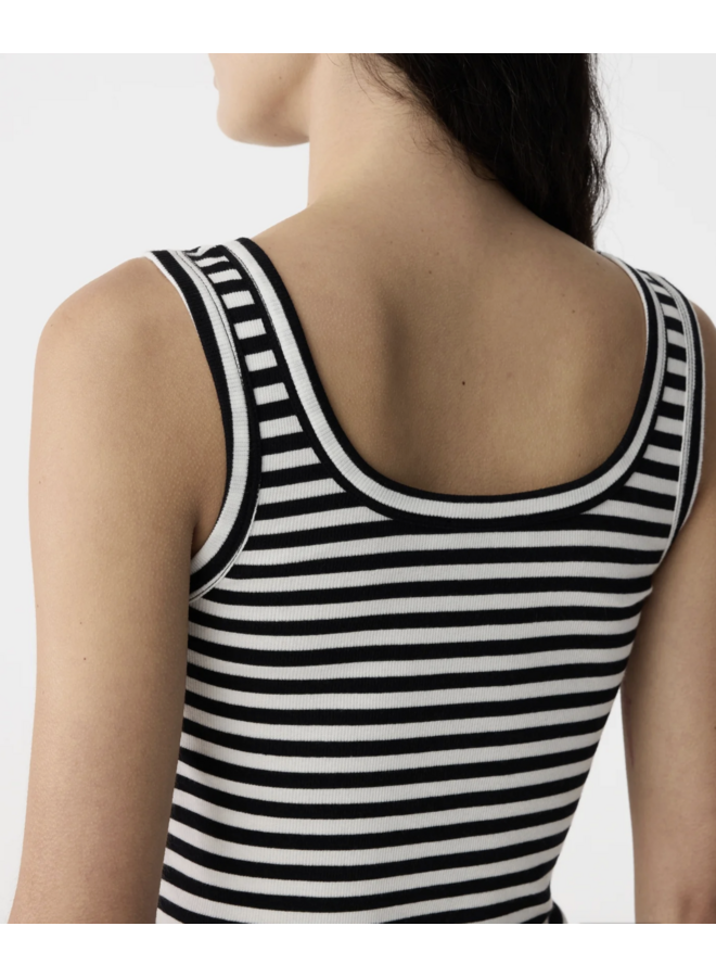 Evi Top Night Blue Stripe Knit-Ted