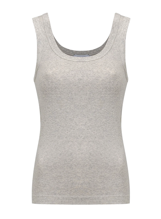 Evi Top Grey Melange Knit-Ted