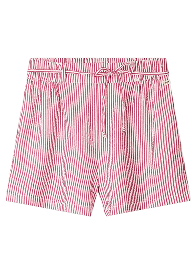 SHORTS - Seersucker Red White Pom Amsterdam