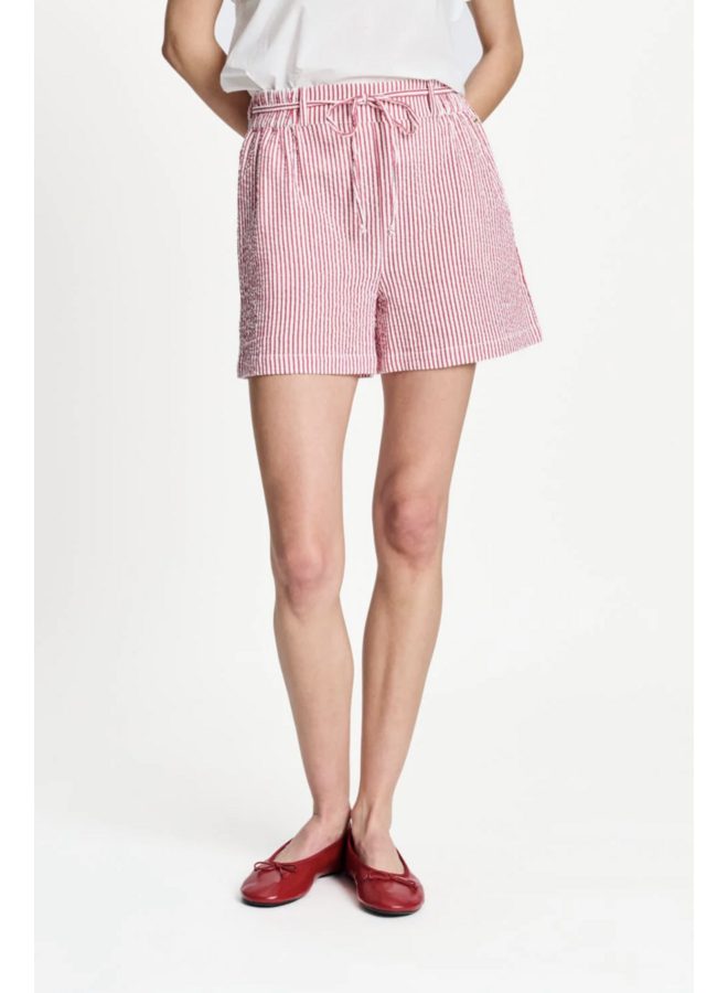 SHORTS - Seersucker Red White Pom Amsterdam