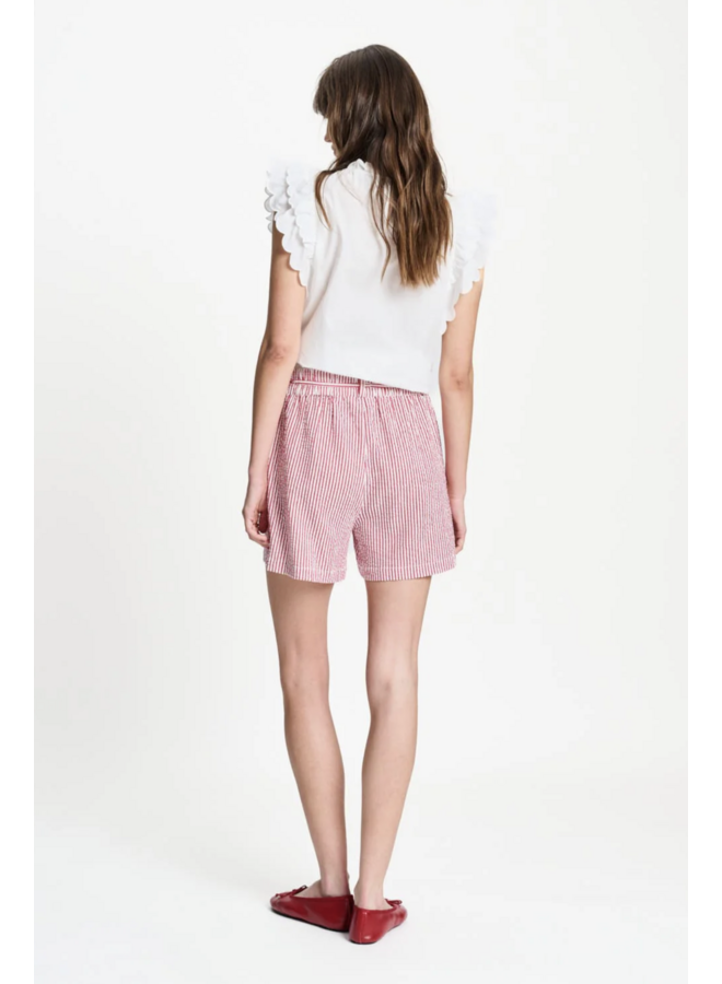 SHORTS - Seersucker Red White Pom Amsterdam