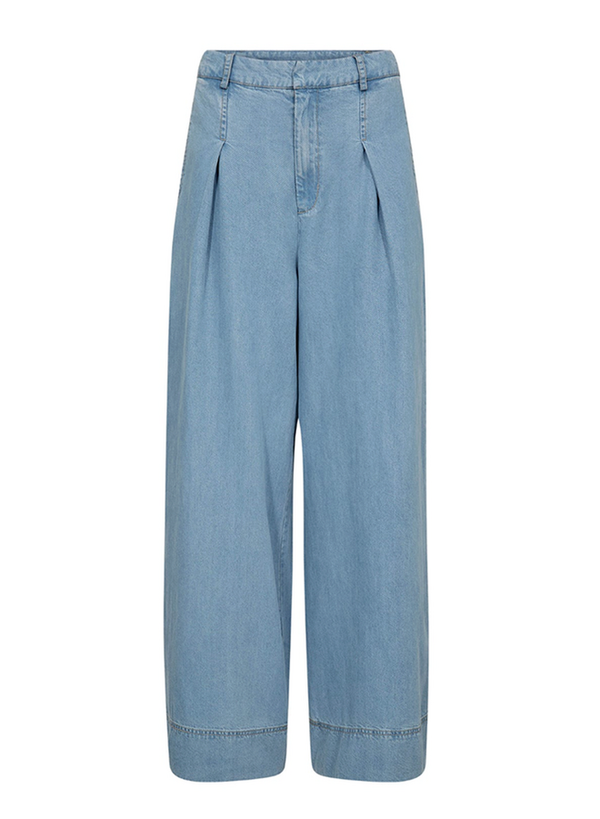 TillyCC Pleat LL Pant Fade Denim Co'Couture