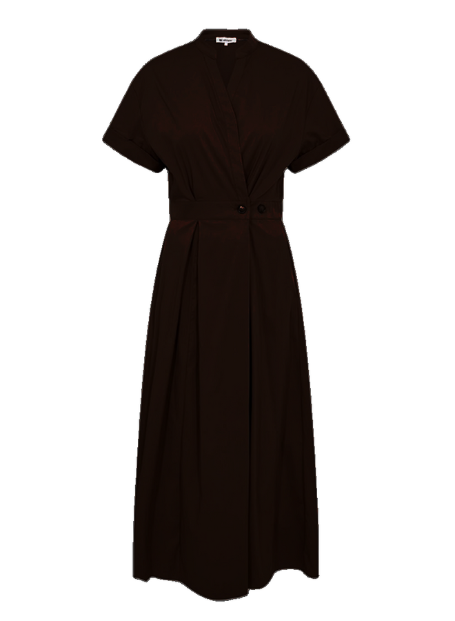ElaraCC Wrap SS Dress Black Co'Couture