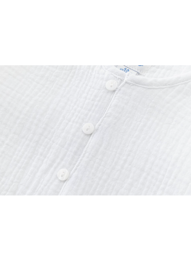 Witte blouse katoen lange mouw