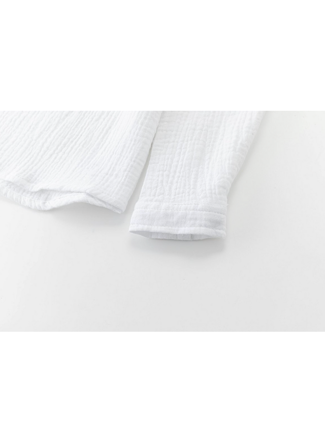 Witte blouse katoen lange mouw