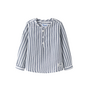 Babyshirt gestreept blauw/ wit Bambula