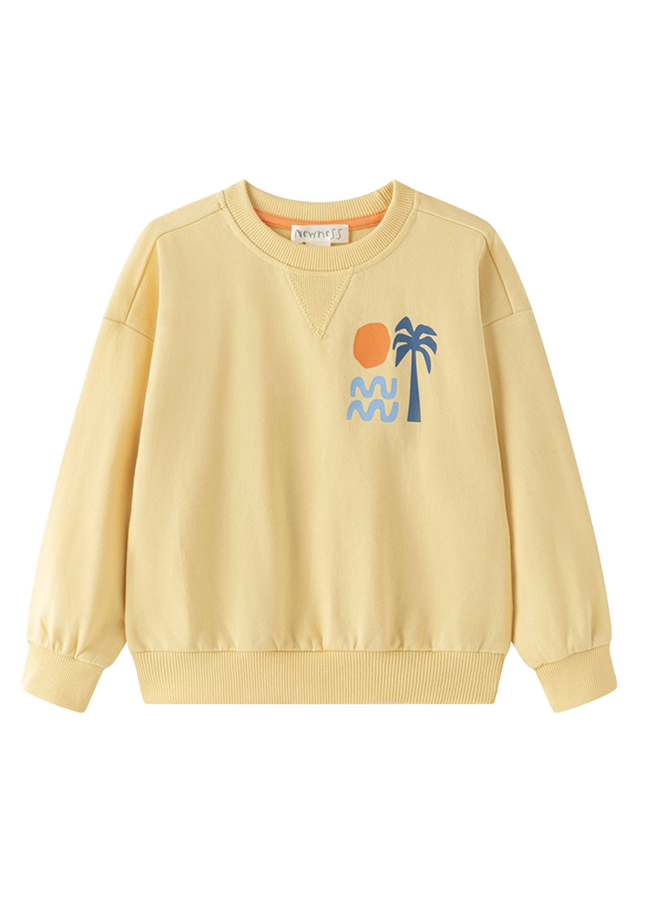 Badstof sweatshirt yellow