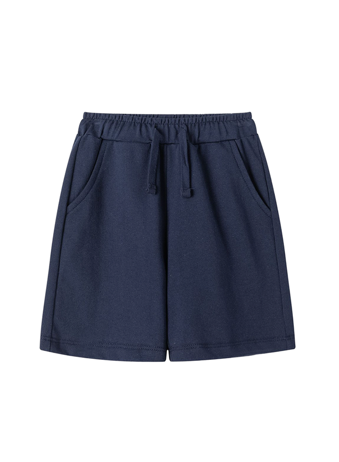 Badstof korte broek navy