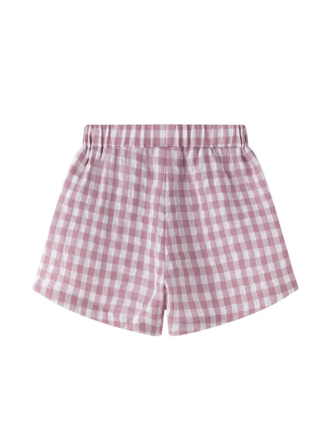 Geblokte baby short