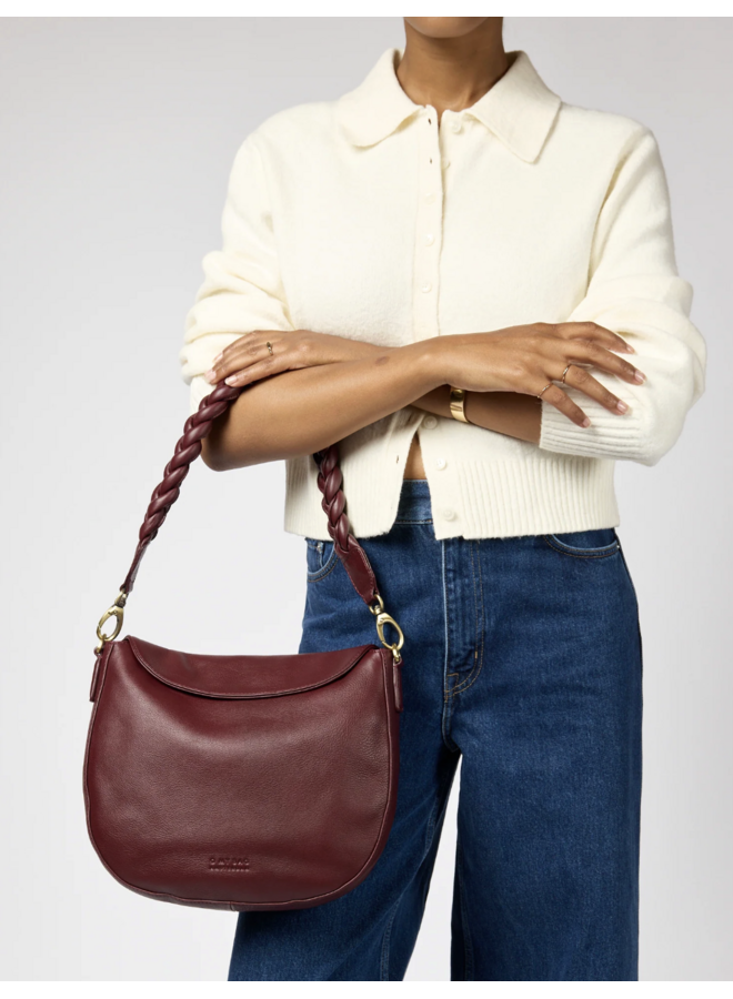 O My Bag Lana Dark Cherry Soft Grain Leather