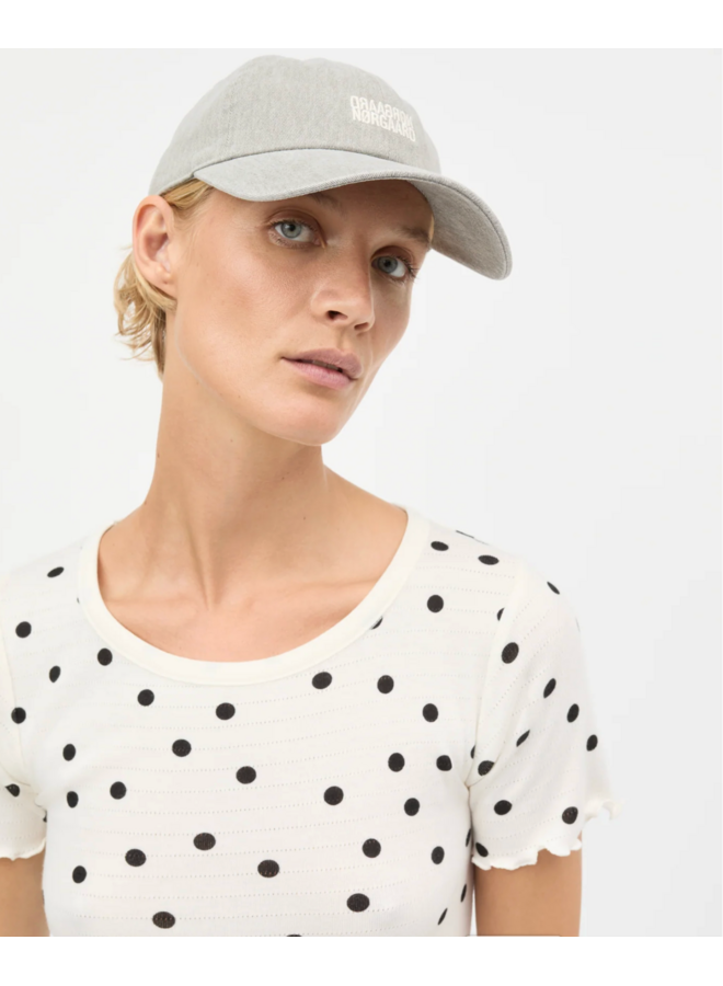 Mads Norgaard Washed Cotton Twill Mirror Coal Cap