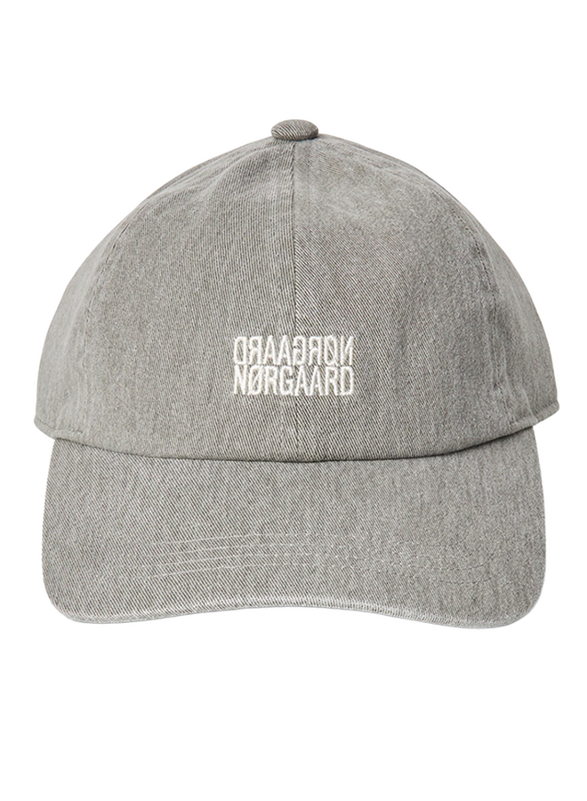 Mads Norgaard Washed Cotton Twill Mirror Coal Cap