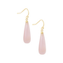 Ellen Beekmans Oorbellen met gemstone pegel / licht roze (3.6cm)