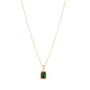 Ellen Beekmans Korte ketting met groene hanger