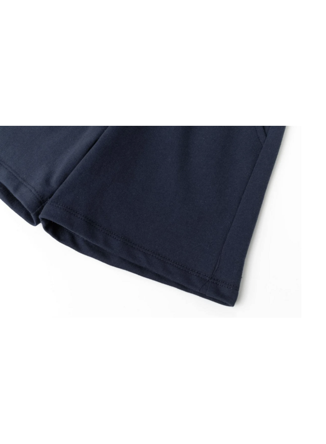 Badstof korte broek navy