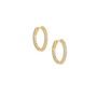 Ellen Beekmans Minimalistische oorringen met strass small (2.4cm)