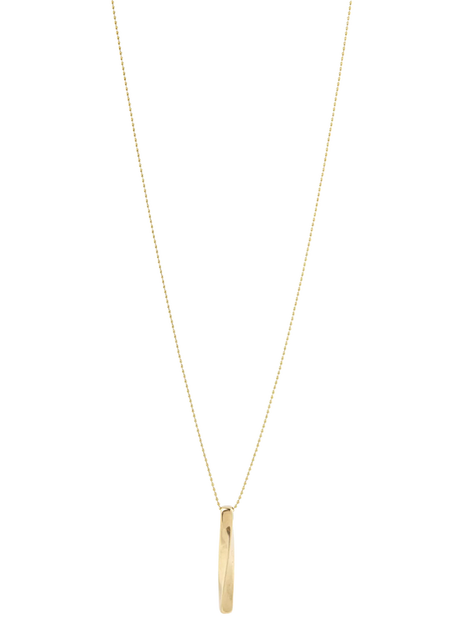 Ellen Beekmans Lange ketting met gedraaide hanger