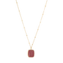 Ellen Beekmans Ketting met gemstone hanger / warm roze